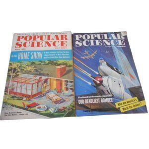 POPULAR SCIENCE  2 Vintage April 1956 Jan 1957 Bomber Home Improvement Advertisi